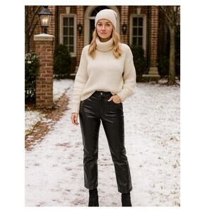 Wilfred The Melina™ Pant SZ 6 High-waisted Vegan Leather pants Black